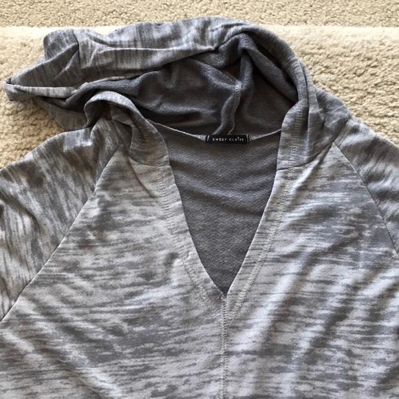 ❤️1 SM 1 MED❤️Grey Hooded Tunic Top - Picture 6 of 8